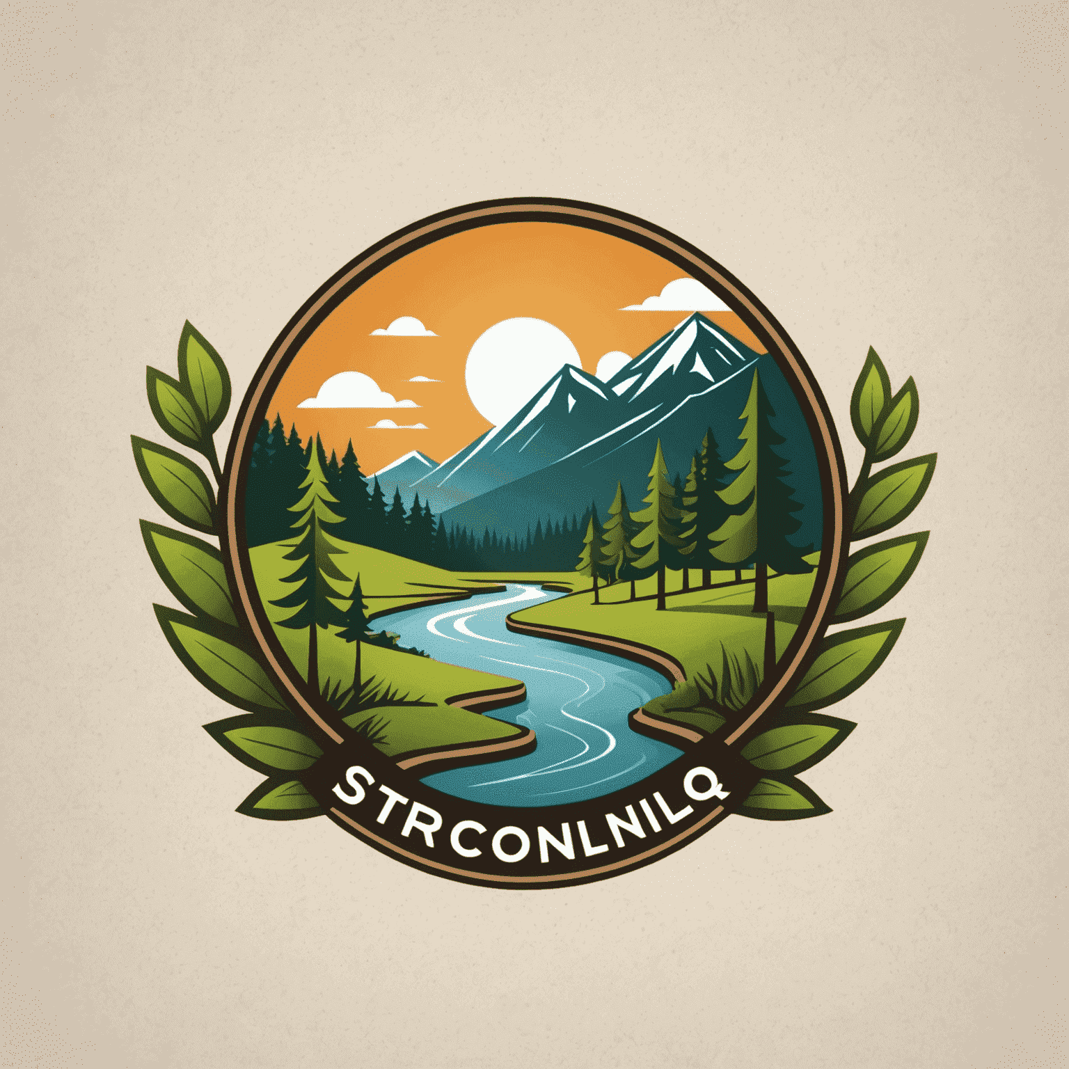 StrConLq logo featuring an eco-friendly design with elements of nature and tourism