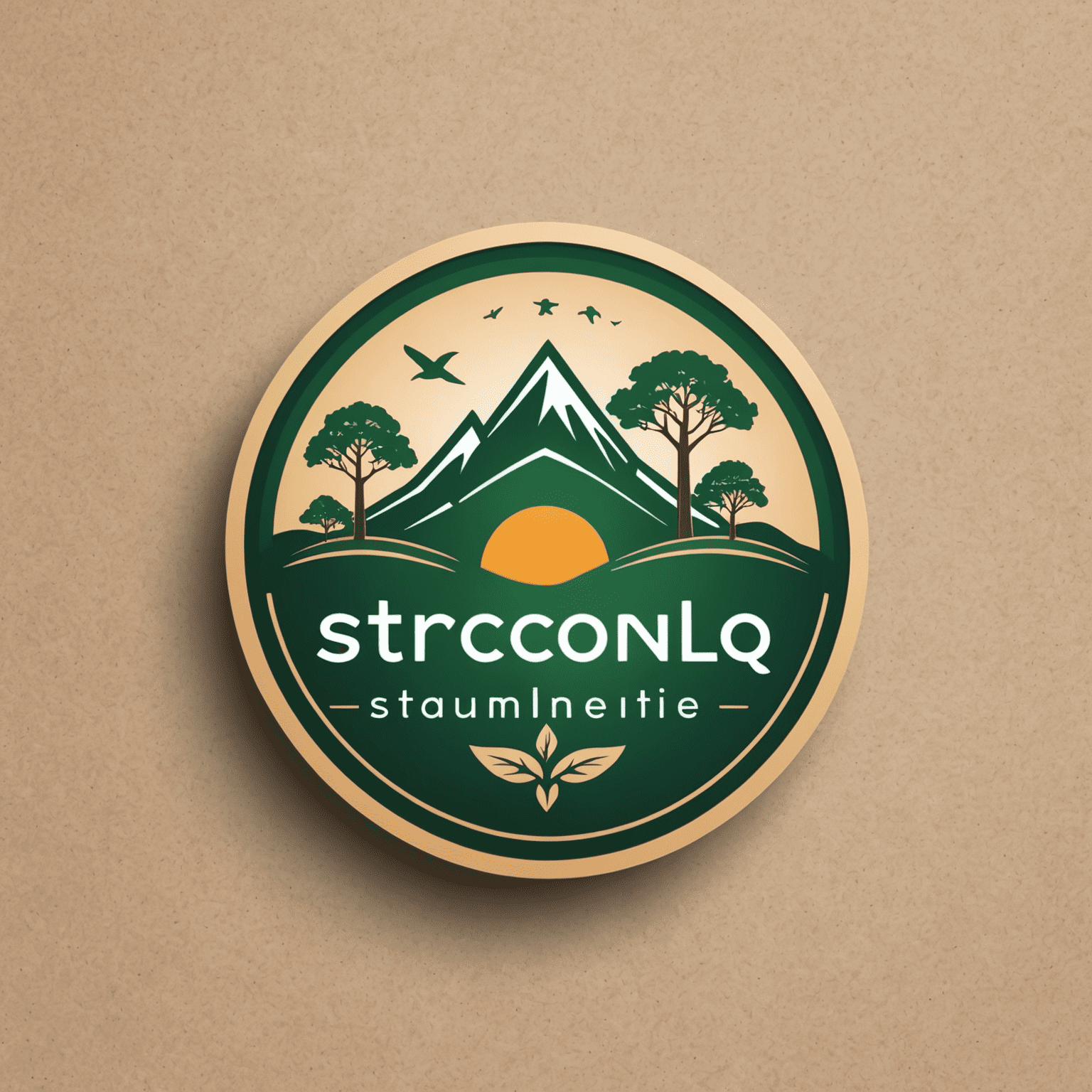 StrConLq logo featuring an eco-friendly design with elements of nature and tourism