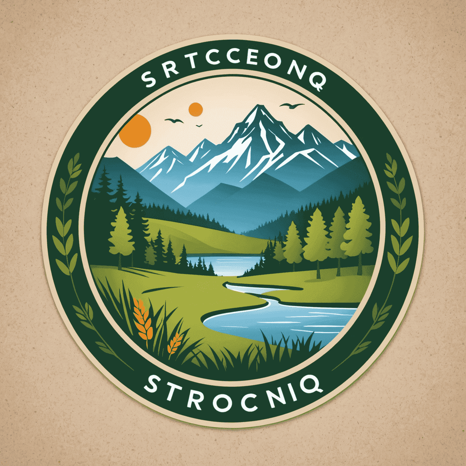 StrConLq logo featuring an eco-friendly design with elements of nature and tourism