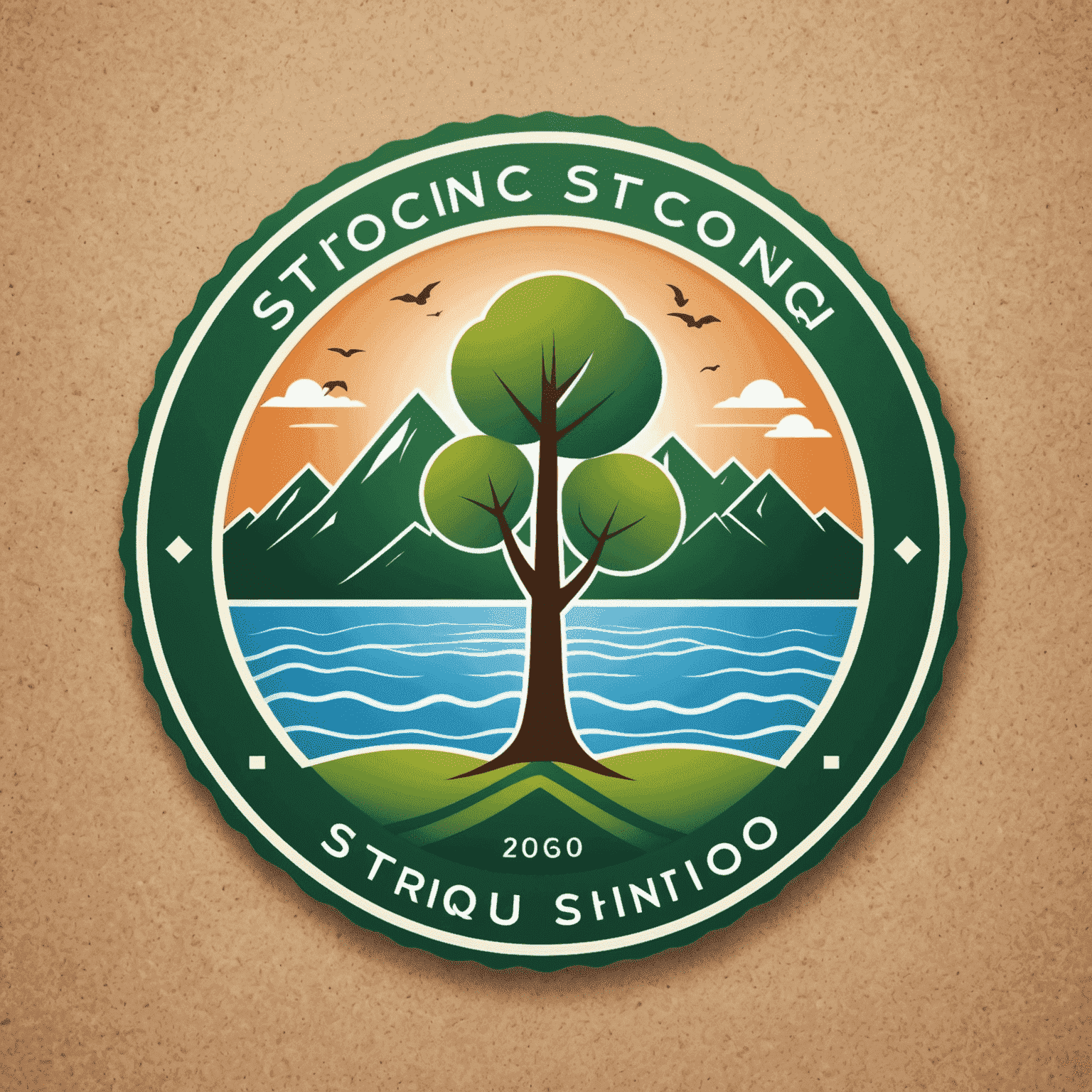 StrConLq logo featuring an eco-friendly design with elements of nature and tourism