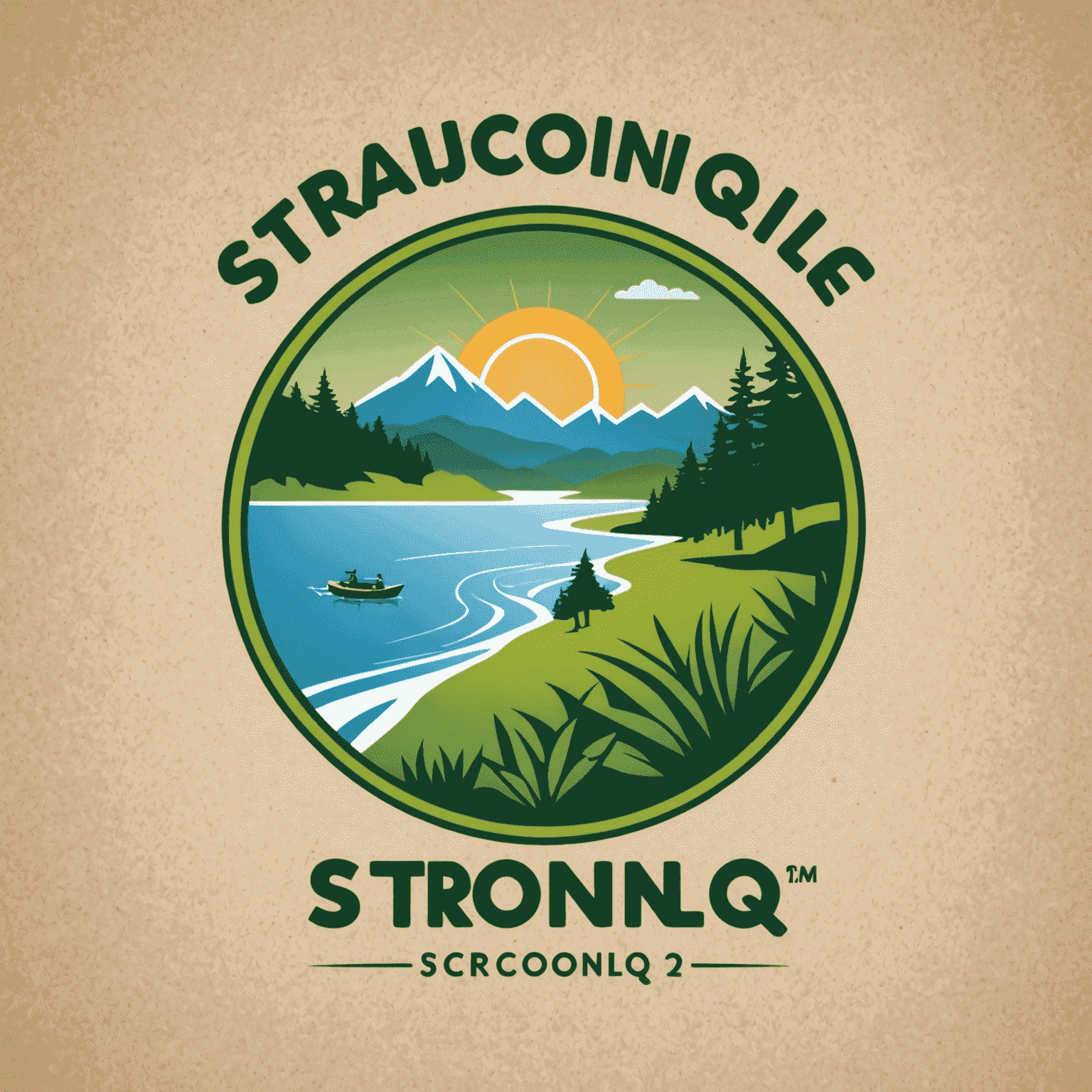 StrConLq logo featuring an eco-friendly design with elements of nature and tourism